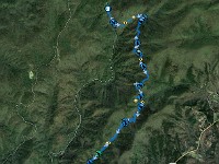 2013-04 Ruby Falls Trail 110  My GPS trail from the trail head to Anna Ruby Falls... and back.