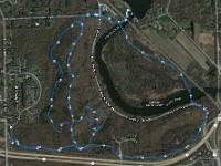 2016-09-25 Bird Hills Ann Arbor 70  The route taken from the Garmin.