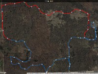 2017-04-02 Cherry Hill Preserve 32  Red is the uphill portion highlighted in prior screen capture.