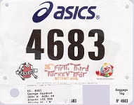 2008 Detroit Turkey Trot Bib