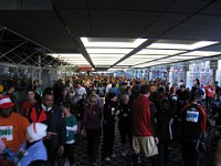 Race Photo The 2009 Detroit Turkey trot 10K was run on November 29, 2009. A chilly and blustery day. Lots of costumes and racers though, 12400 strong!