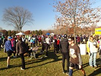 Race Photo - 10K 2013 Hudson Mills Turkey Trot The 2013 Hudson Mills Turkey Trot 10K. Cool and blustery.