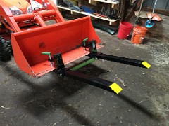 Front end loader forks, for carrying and works great for stacking brush!  Front end loader forks, for carrying and works great for stacking brush!