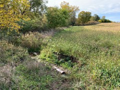 2020-10-13 LeFurge Broken Culvert 2  Broken culvert in extreme SE corner of this field.