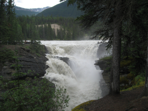Athabasca Falls in Jasper National Park, Alberta Canada